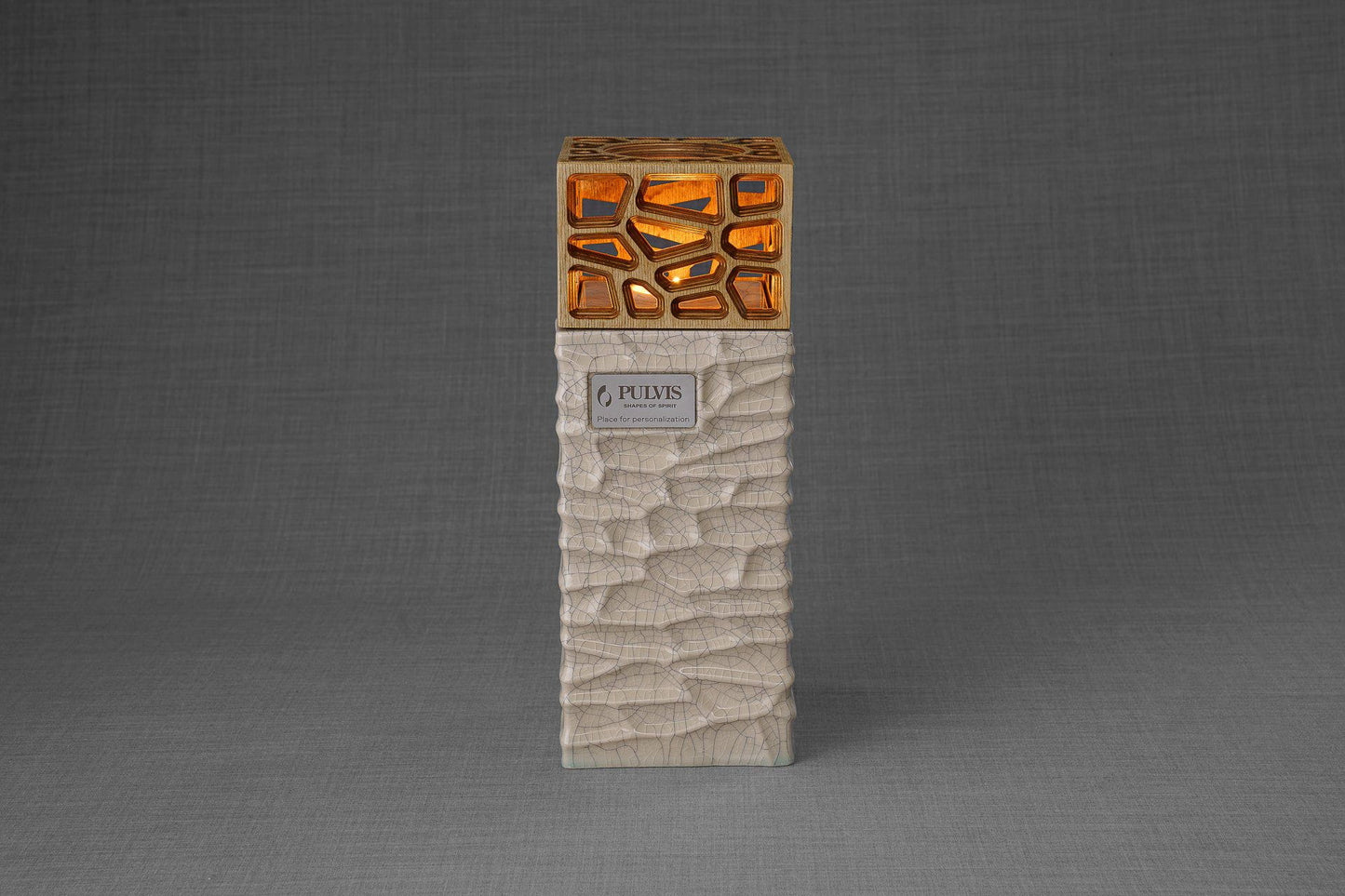 
                  
                    "Everlasting Flame" Cremation Urn for Ashes - Craquelure | Ceramic Urn
                  
                