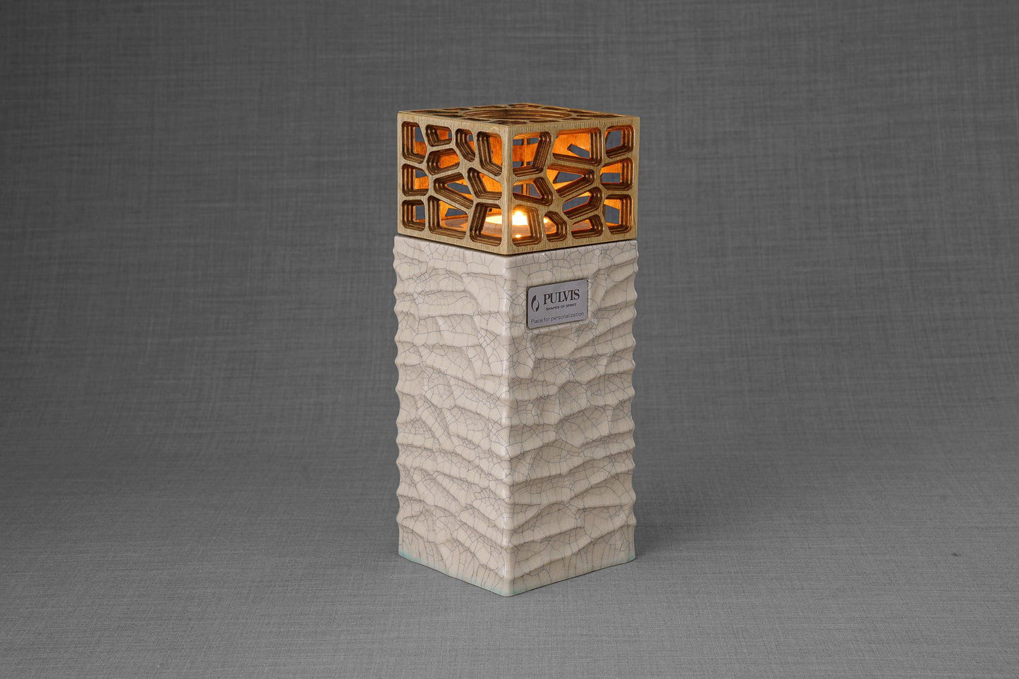 
                  
                    "Everlasting Flame" Cremation Urn for Ashes - Craquelure | Ceramic Urn
                  
                