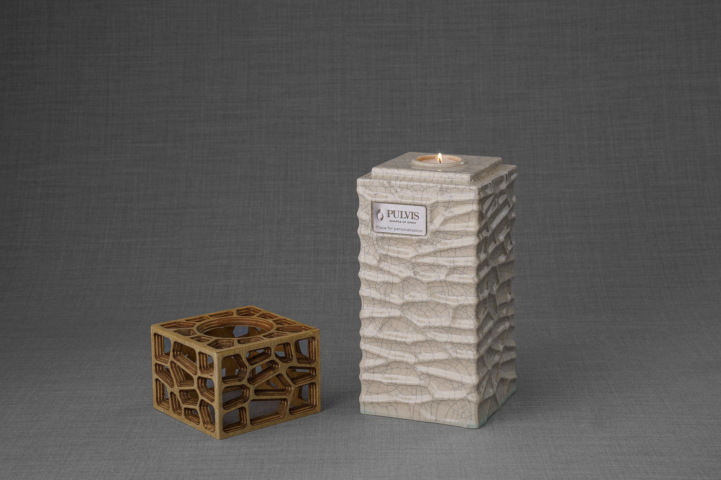 
                  
                    "Everlasting Flame" Cremation Urn for Ashes - Craquelure | Ceramic Urn
                  
                