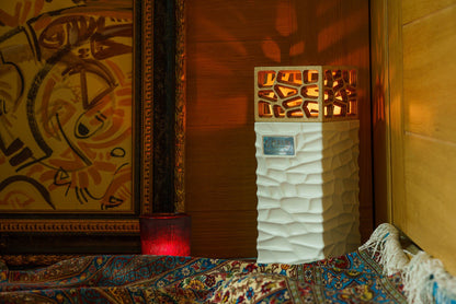 "Everlasting Flame" Cremation Urn for Ashes - White Matte | Ceramic Urn - Pulvis Art Urns