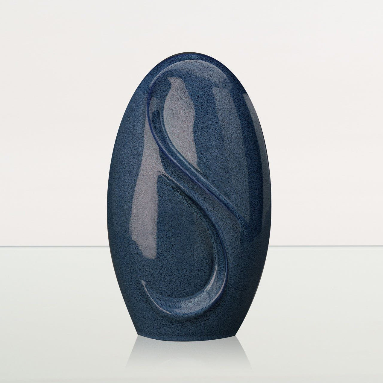 Eternity Handmade Cremation Urn for Ashes - Large | Blue Melange | Ceramic Urn - Pulvis Art Urns