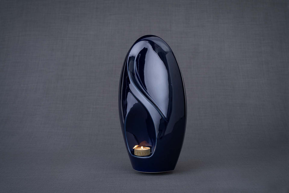 
                  
                    Pulvis Art Urns Adult Size Urn Eternity Handmade Cremation Urn for Ashes - Large | Cobalt Metallic | Ceramic
                  
                