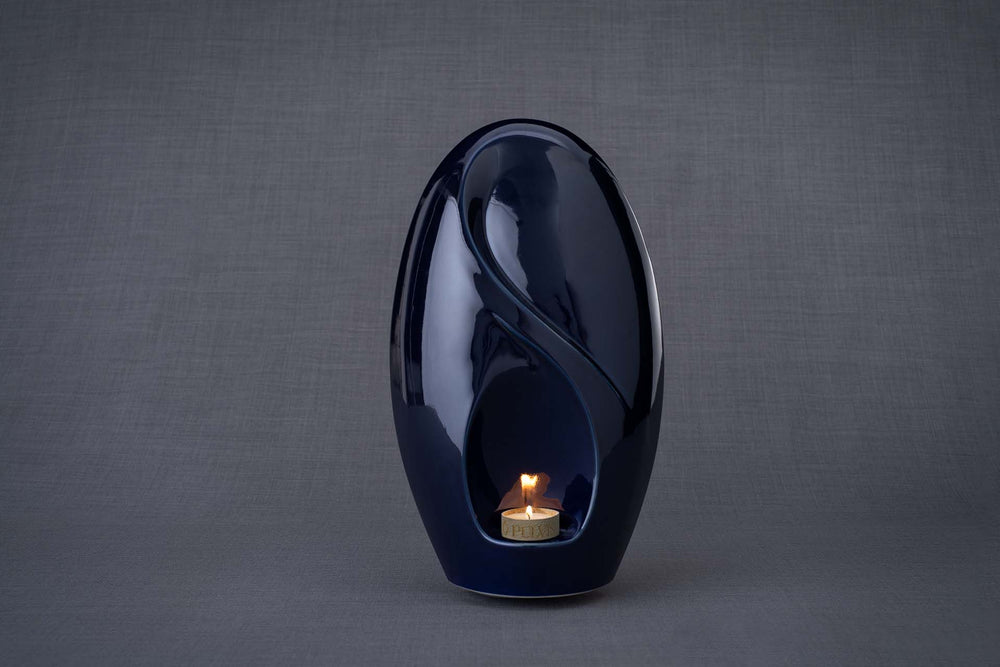 
                  
                    Pulvis Art Urns Adult Size Urn Eternity Handmade Cremation Urn for Ashes - Large | Cobalt Metallic | Ceramic
                  
                