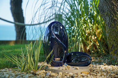 Eternity Handmade Cremation Urn for Ashes - Large Urn | Cobalt Metallic | Ceramic - Pulvis Art Urns