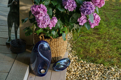 Eternity Handmade Cremation Urn for Ashes - Large Urn | Cobalt Metallic | Ceramic - Pulvis Art Urns