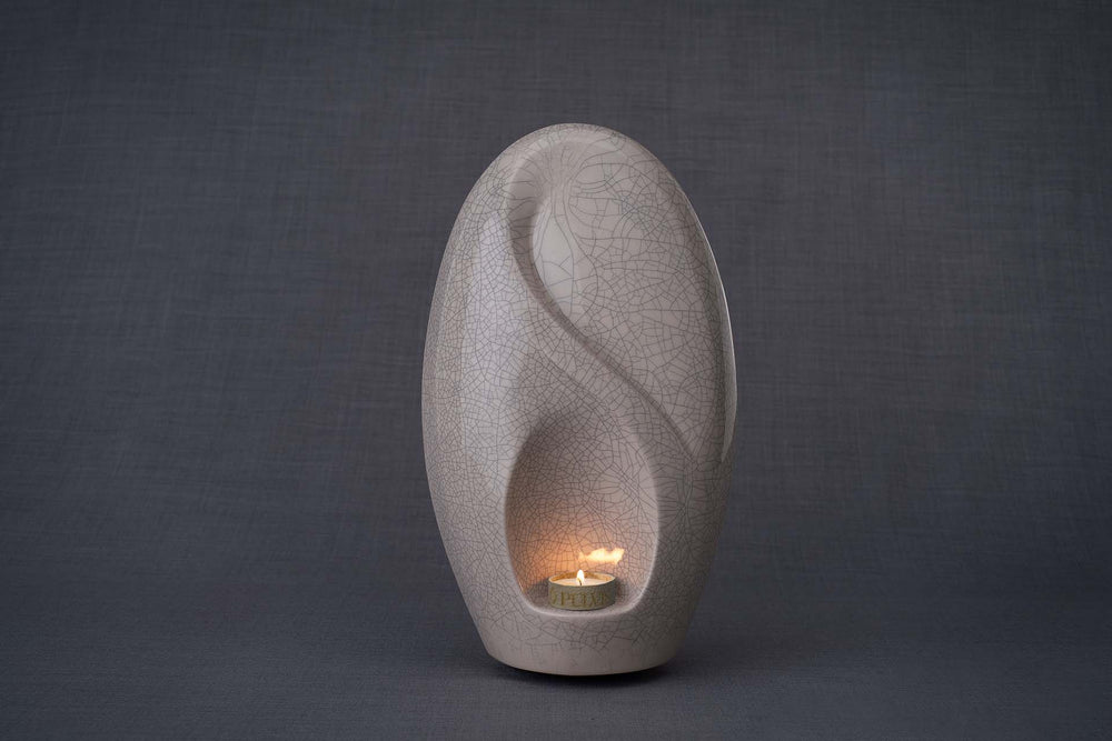 Pulvis Art Urns Adult Size Urn Eternity Handmade Cremation Urn for Ashes - Large | Craquelure | Ceramic