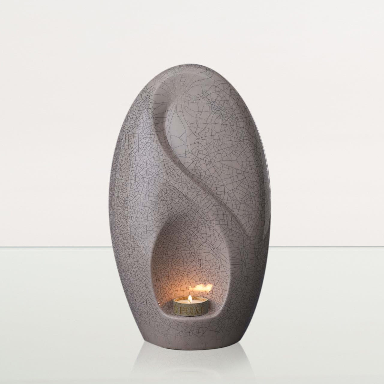 Eternity Handmade Cremation Urn for Ashes - Large | Craquelure | Ceramic Urn - Pulvis Art Urns