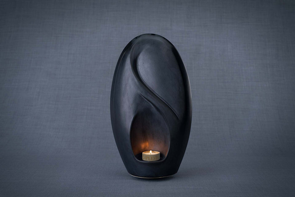 
                  
                    Pulvis Art Urns Adult Size Urn Eternity Handmade Cremation Urn for Ashes - Large | Dark Matte | Ceramic
                  
                