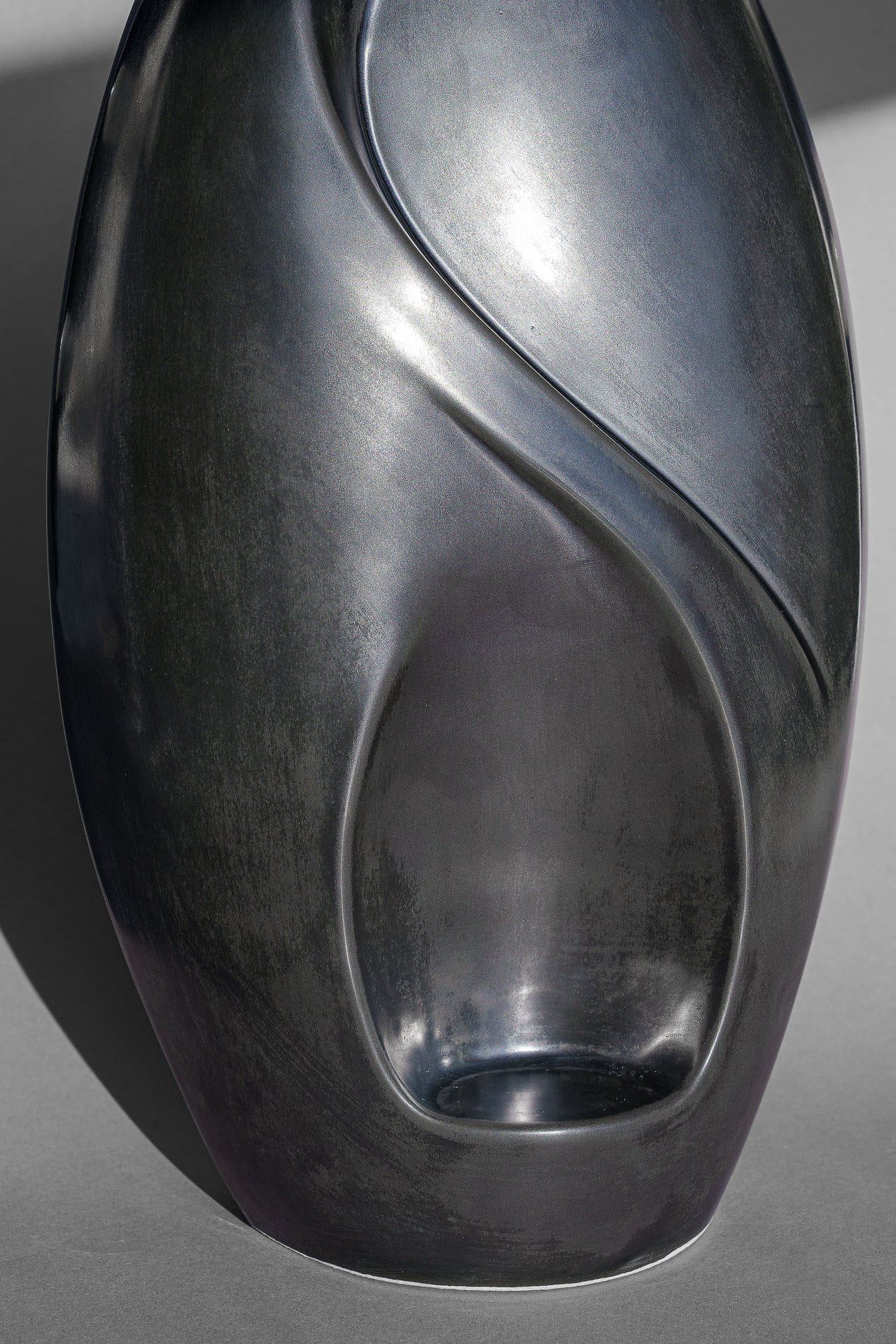 Eternity Handmade Cremation Urn for Ashes - Large | Dark Matte | Ceramic Urn - Pulvis Art Urns