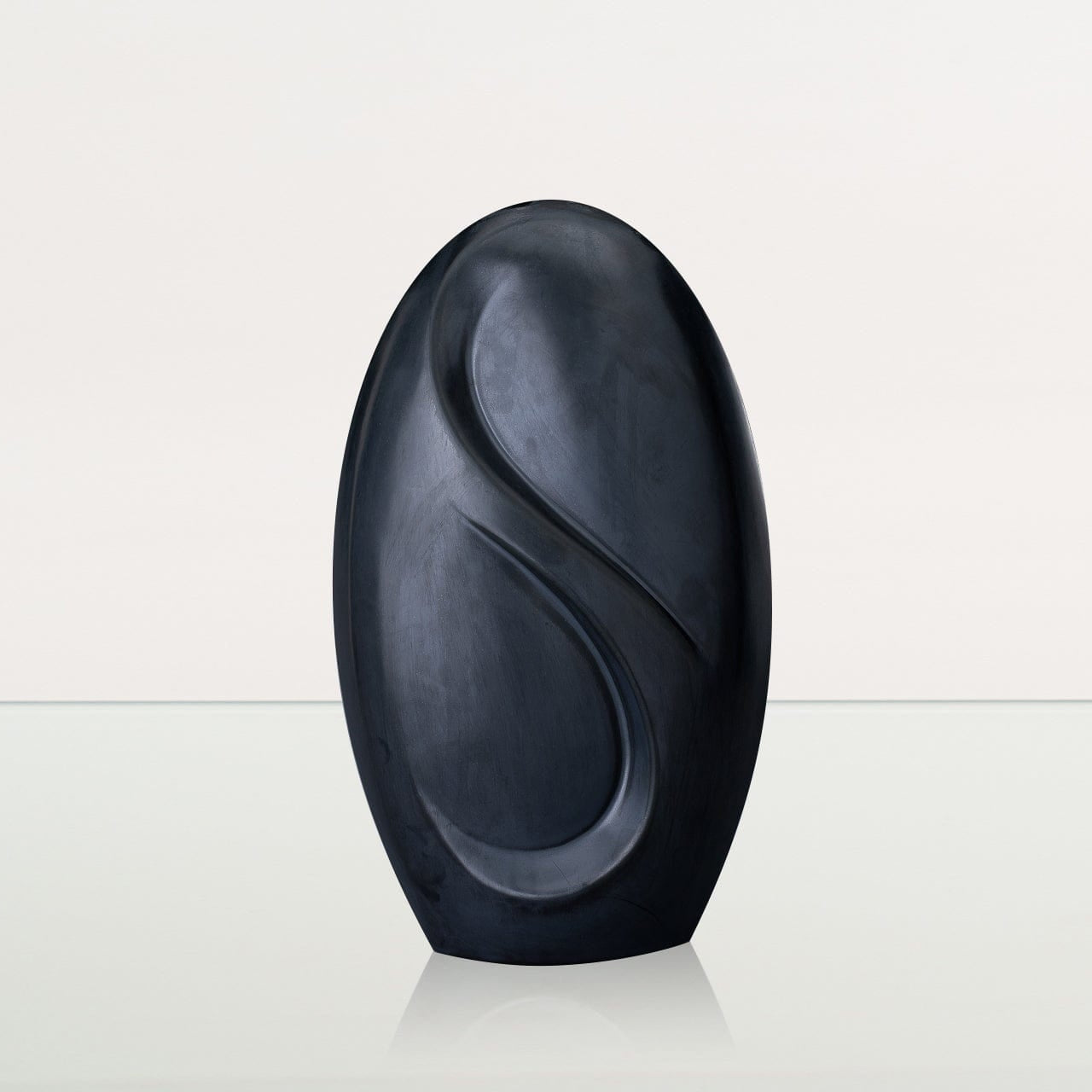 Eternity Handmade Cremation Urn for Ashes - Large | Dark Matte | Ceramic Urn - Pulvis Art Urns