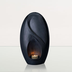 Eternity Handmade Cremation Urn for Ashes - Large | Dark Matte | Ceramic Urn - Pulvis Art Urns
