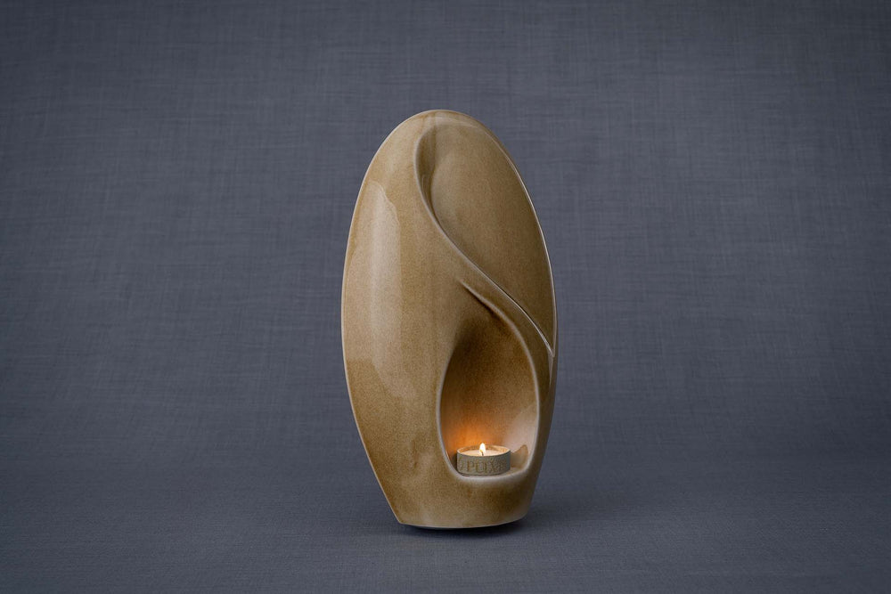 
                  
                    Pulvis Art Urns Adult Size Urn Eternity Handmade Cremation Urn for Ashes - Large | Dark Sand | Ceramic
                  
                