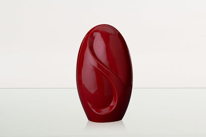 Eternity Handmade Cremation Urn for Ashes - Large | Red | Ceramic Urn - Pulvis Art Urns