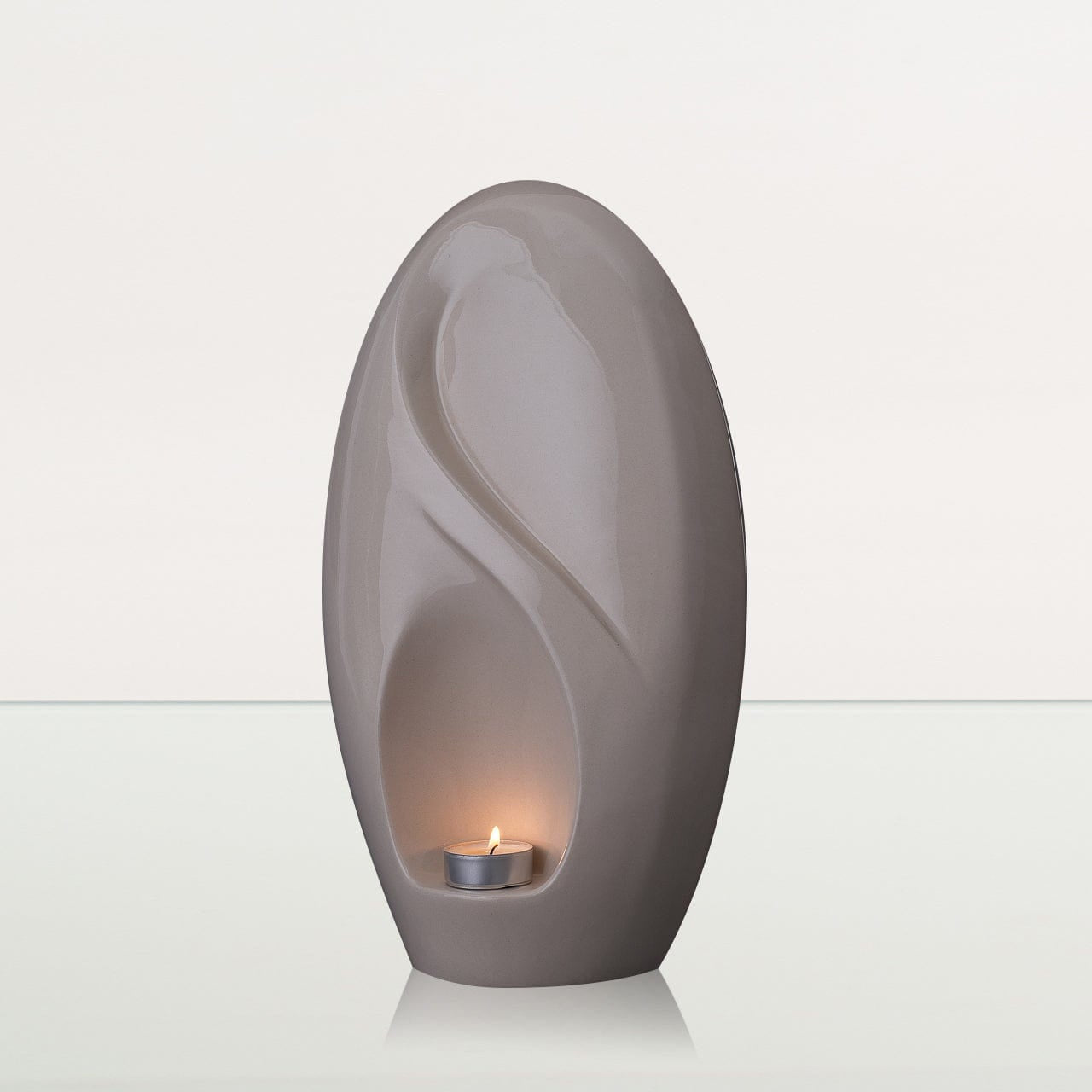 Eternity Handmade Cremation Urn for Ashes - Large | Off-white | Ceramic Urn - Pulvis Art Urns