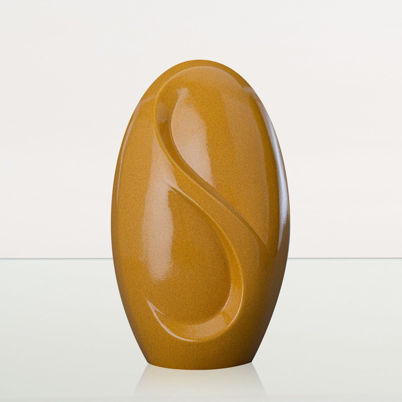 Eternity Handmade Cremation Urn for Ashes - Large Urn | Amber Yellow | Ceramic - Pulvis Art Urns