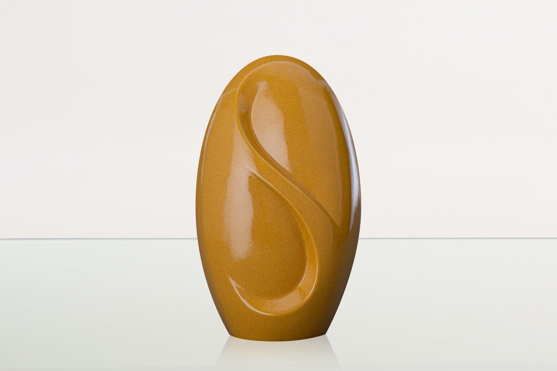 Eternity Handmade Cremation Urn for Ashes - Large Urn | Amber Yellow | Ceramic - Pulvis Art Urns