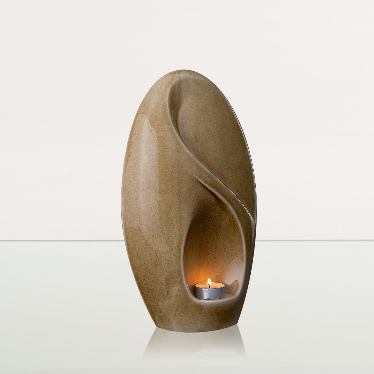 Eternity Handmade Cremation Urn for Ashes - Large Urn | Dark Sand | Ceramic - Pulvis Art Urns