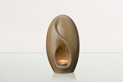 Eternity Handmade Cremation Urn for Ashes - Large Urn | Dark Sand | Ceramic - Pulvis Art Urns