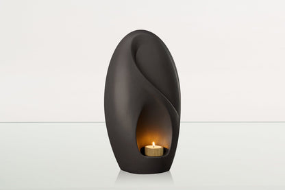 Eternity Handmade Cremation Urn for Ashes - Large Urn | Grey Matte | Ceramic - Pulvis Art Urns