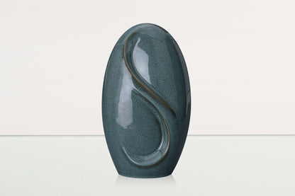 Eternity Handmade Cremation Urn for Ashes - Large Urn | Oily Green Melange - Pulvis Art Urns