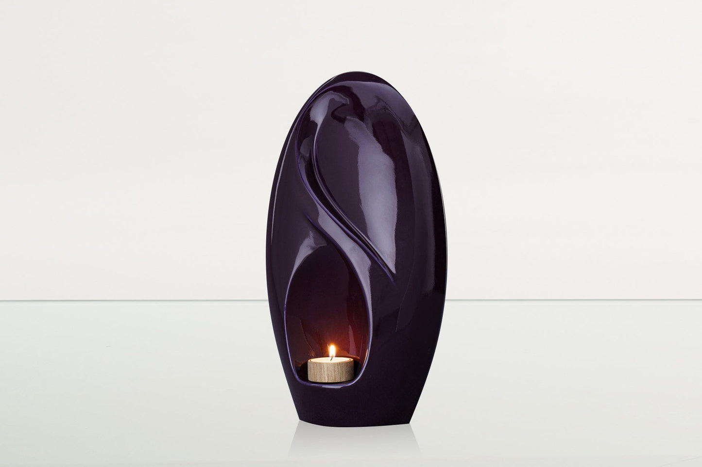 Pulvis Art Urns Adult Size Urn Eternity Handmade Cremation Urn for Ashes - Large | Violet | Ceramic Urn