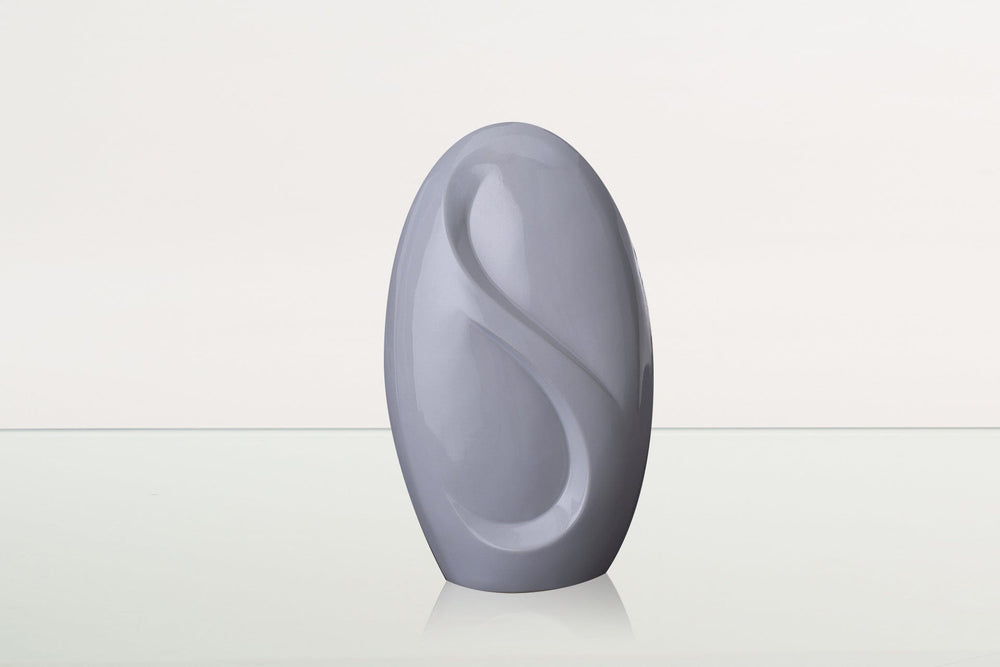 Pulvis Art Urns Adult Size Urn Eternity Handmade Cremation Urn for Ashes - Large | White | Ceramic Urn