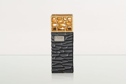 "Everlasting Flame" Cremation Urn for Ashes - Dark Matte | Ceramic Urn - Pulvis Art Urns