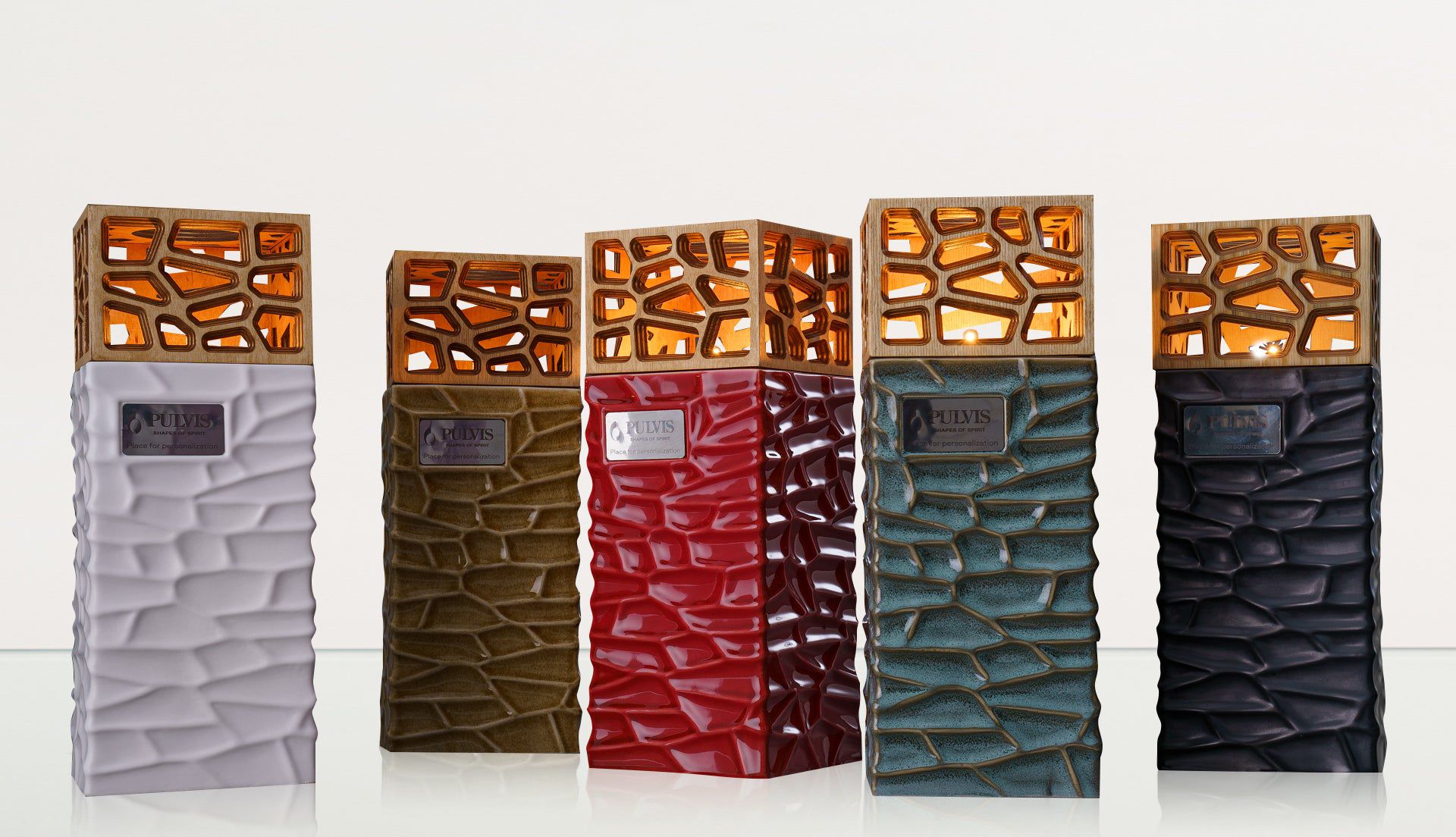 "Everlasting Flame" Cremation Urn for Ashes - Dark Sand | Ceramic Urn - Pulvis Art Urns