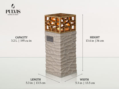 Pulvis Art Urns Adult Size Urn "Everlasting Flame" Cremation Urn for Ashes - sizes