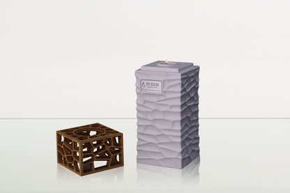 "Everlasting Flame" Cremation Urn for Ashes - White Matte | Ceramic Urn - Pulvis Art Urns