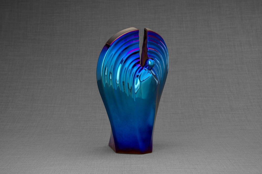 
                  
                    Pulvis Art Urns Adult Size Urn Exclusive Cremation Urn for Ashes "Guardian" - Large | Glossy Blue
                  
                