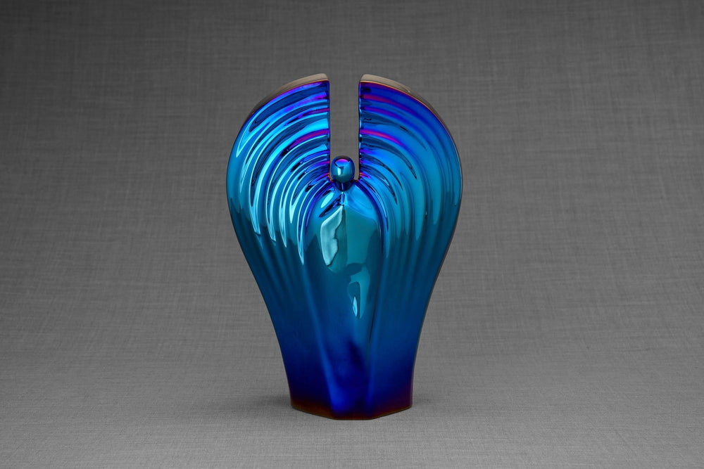 
                  
                    Pulvis Art Urns Adult Size Urn Exclusive Cremation Urn for Ashes "Guardian" - Large | Glossy Blue
                  
                