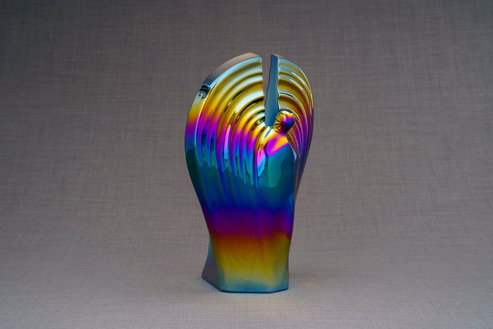 
                  
                    Pulvis Art Urns Adult Size Urn Exclusive Cremation Urn for Ashes "Guardian" - Large | Rainbow Chrome
                  
                