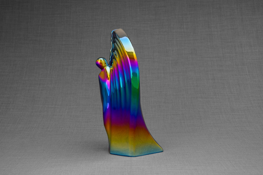 
                  
                    Pulvis Art Urns Adult Size Urn Exclusive Cremation Urn for Ashes "Guardian" - Large | Rainbow Chrome
                  
                