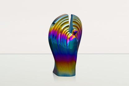 Exclusive Cremation Urn for Ashes "Guardian" - Large | Rainbow Chrome Urn - Pulvis Art Urns