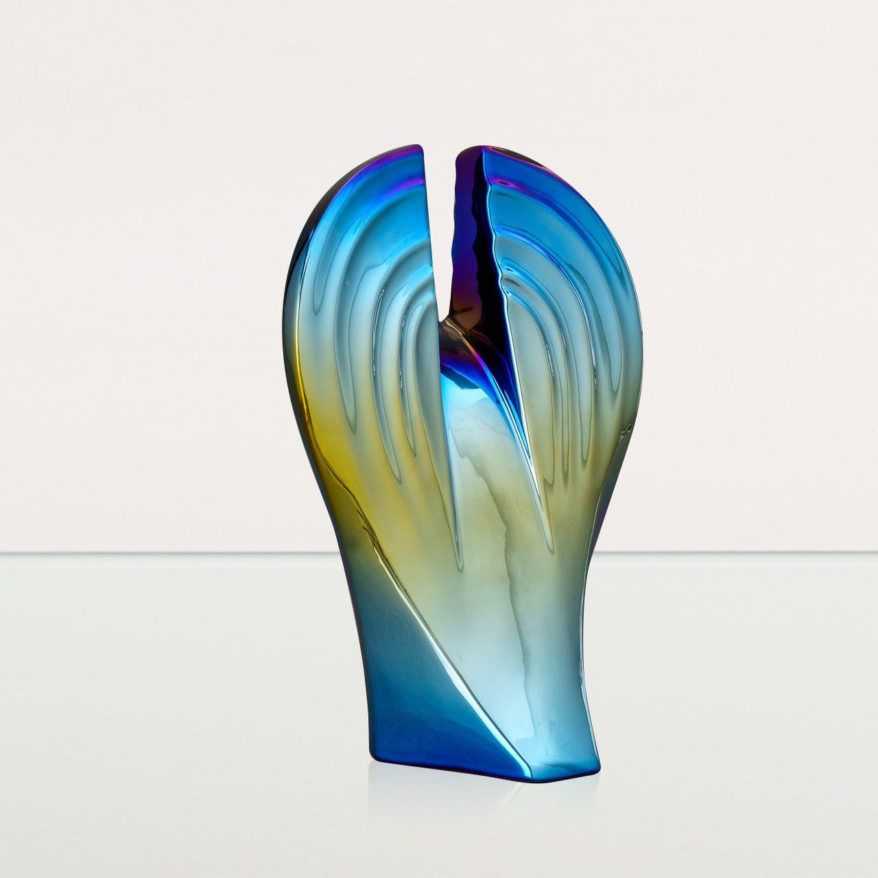 Exclusive Cremation Urn for Ashes "Guardian" - Large | Shiny Yellow Urn - Pulvis Art Urns