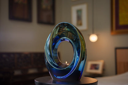 Exclusive Cremation Urn for Ashes "The Passage" - Large | Shiny Yellow Urn - Pulvis Art Urns