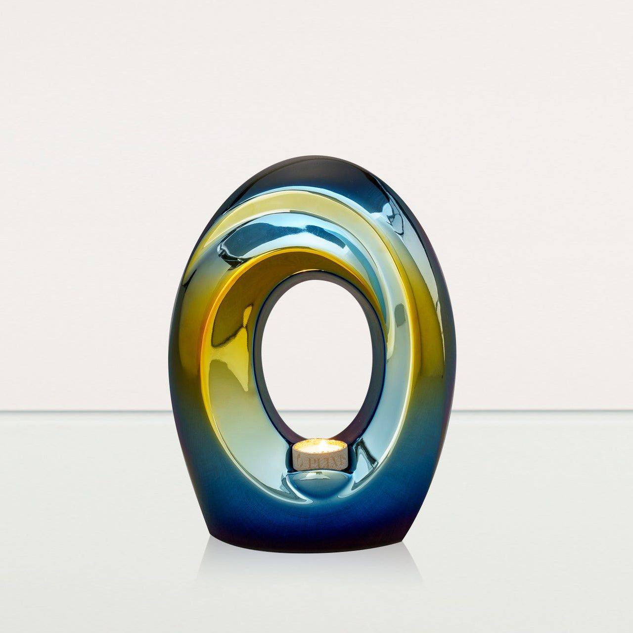 Exclusive Cremation Urn for Ashes "The Passage" - Large | Shiny Yellow Urn - Pulvis Art Urns