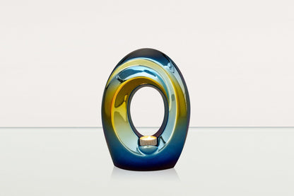 Exclusive Cremation Urn for Ashes "The Passage" - Large | Shiny Yellow Urn - Pulvis Art Urns