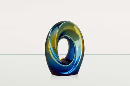 Exclusive Cremation Urn for Ashes "The Passage" - Large | Shiny Yellow Urn - Pulvis Art Urns