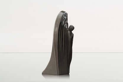 Guardian Handmade Cremation Urn for Ashes - Large | Beige Grey | Ceramic Urn - Pulvis Art Urns