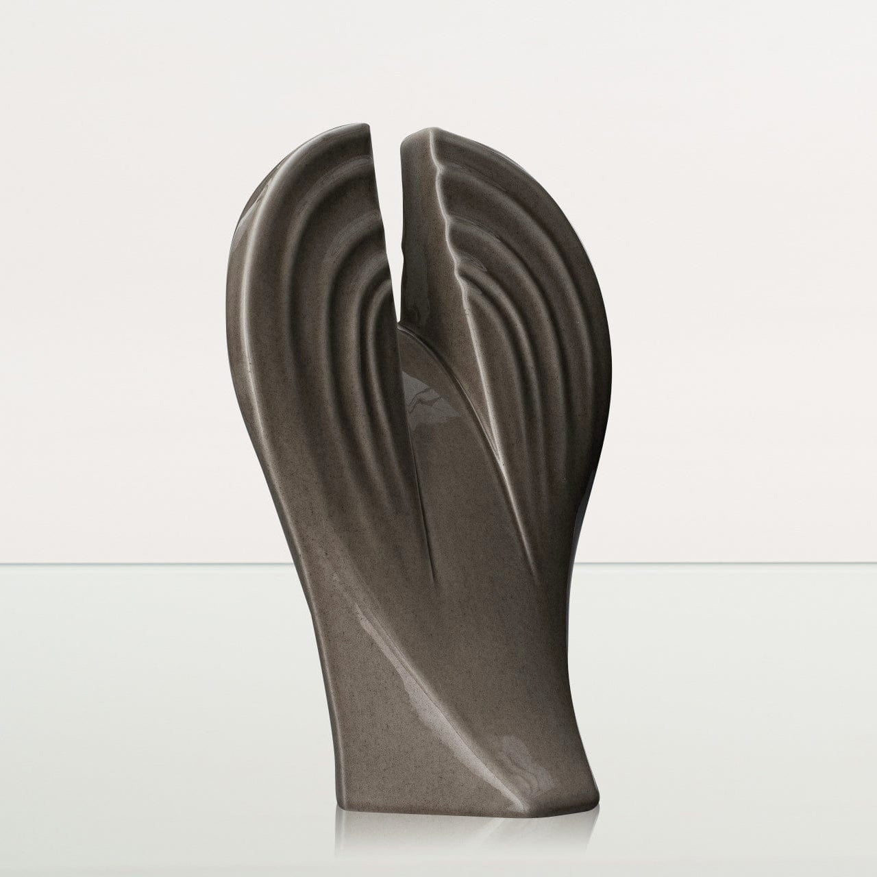 Guardian Handmade Cremation Urn for Ashes - Large | Beige Grey | Ceramic Urn - Pulvis Art Urns