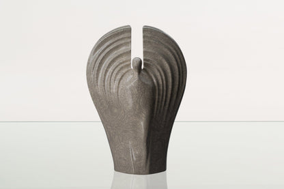 Guardian Handmade Cremation Urn for Ashes - Large | Craquelure | Ceramic Urn - Pulvis Art Urns