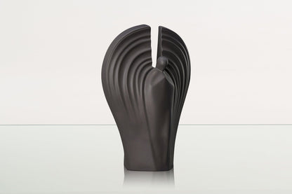 Guardian Handmade Cremation Urn for Ashes - Large | Gray Matte | Ceramic Urn - Pulvis Art Urns