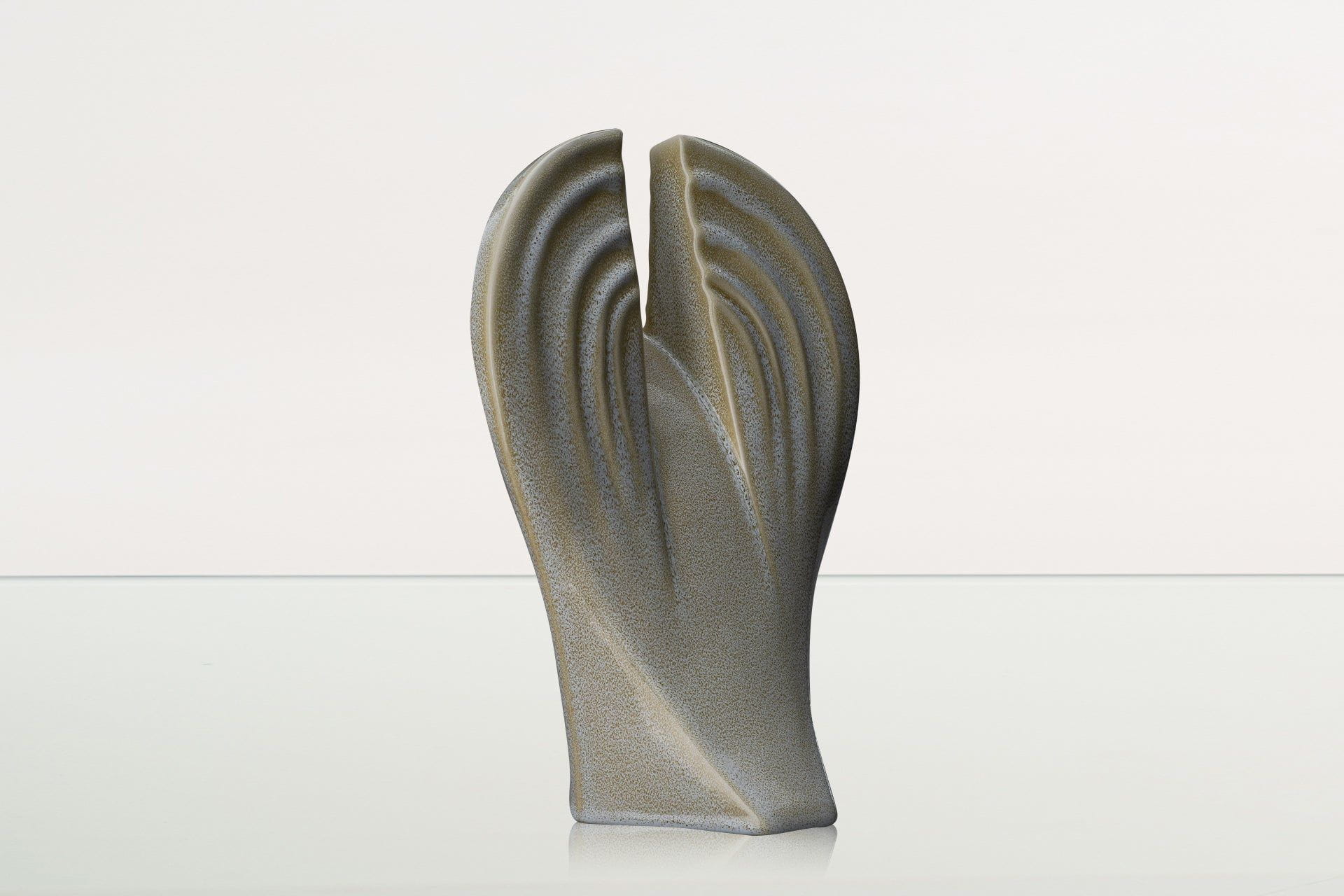 Guardian Handmade Cremation Urn for Ashes - Large | Light Sand Melange | Ceramic Urn - Pulvis Art Urns