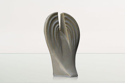 Guardian Handmade Cremation Urn for Ashes - Large | Light Sand Melange | Ceramic Urn - Pulvis Art Urns