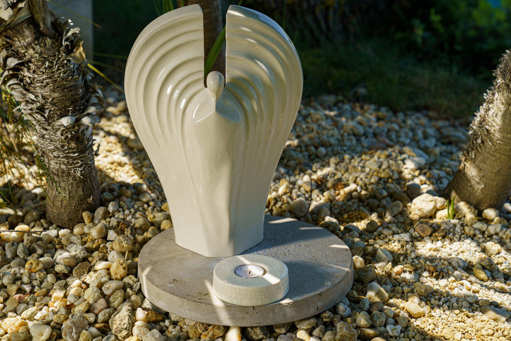 Pulvis Art Urns Adult Size Urn Guardian Handmade Cremation Urn for Ashes - Large | Transparent | Ceramic