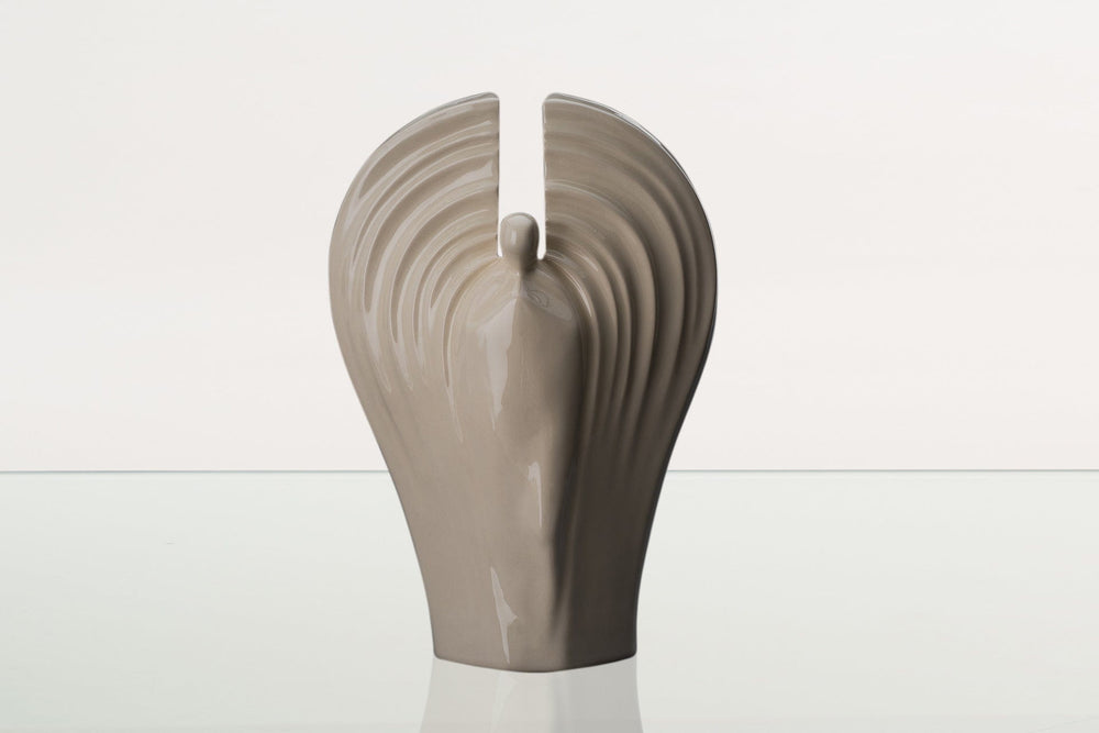 Pulvis Art Urns Adult Size Urn Guardian Handmade Cremation Urn for Ashes - Large | Transparent | Ceramic Urn
