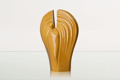 Guardian Handmade Cremation Urn for Ashes - Large Urn | Amber Yellow | Ceramic - Pulvis Art Urns