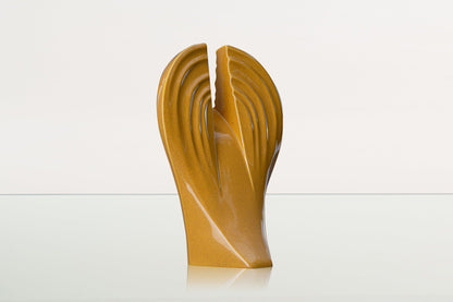 Guardian Handmade Cremation Urn for Ashes - Large Urn | Amber Yellow | Ceramic - Pulvis Art Urns